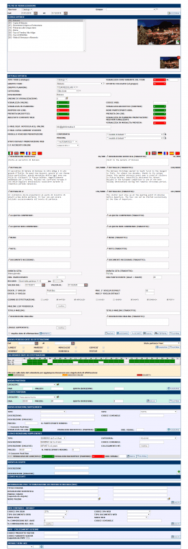 Catalogo online di tour e prodotti prenotabili